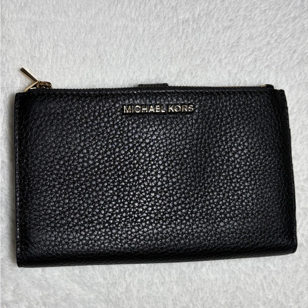 Michael Kors Black Textured Leather Wallet